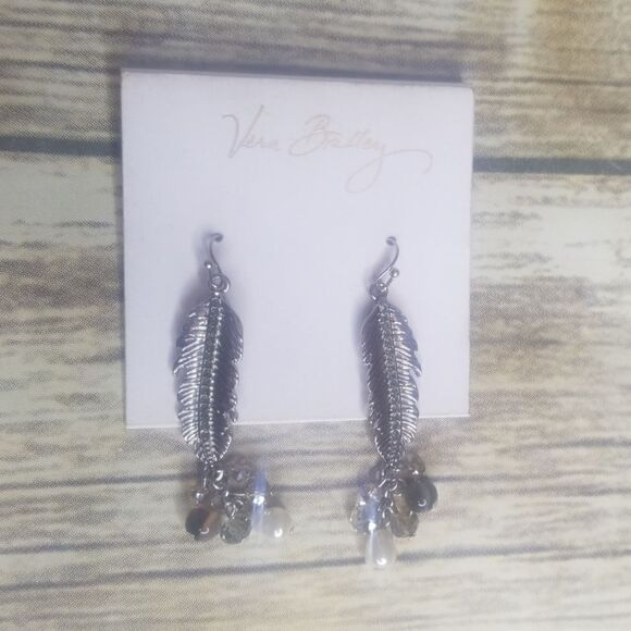 VERA BRADLEY Feather Earrings NWT - Picture 2 of 4